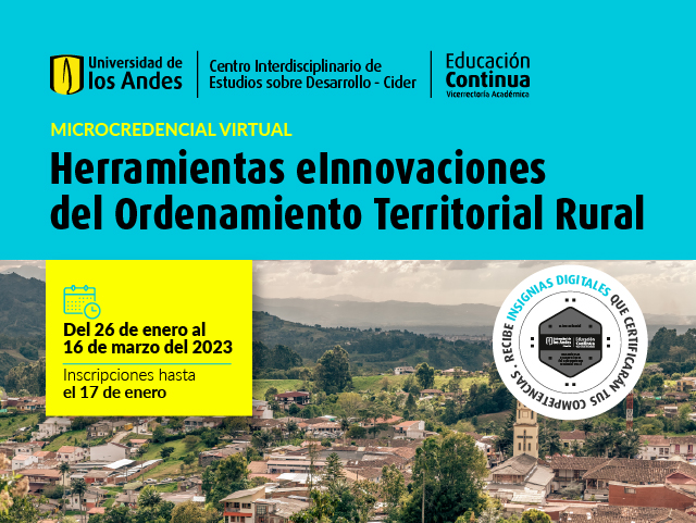 Microcredencial Herramientas e Innovaciones del Ordenamiento Territorial Rural