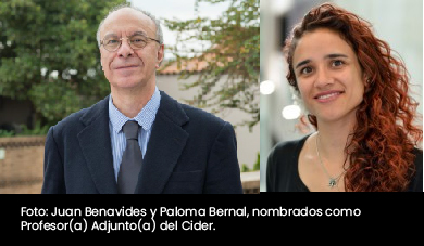 Juan Benavides y Paloma Bernal se vinculan como Profesor(a) Adjunto(a). - Cider | Uniandes