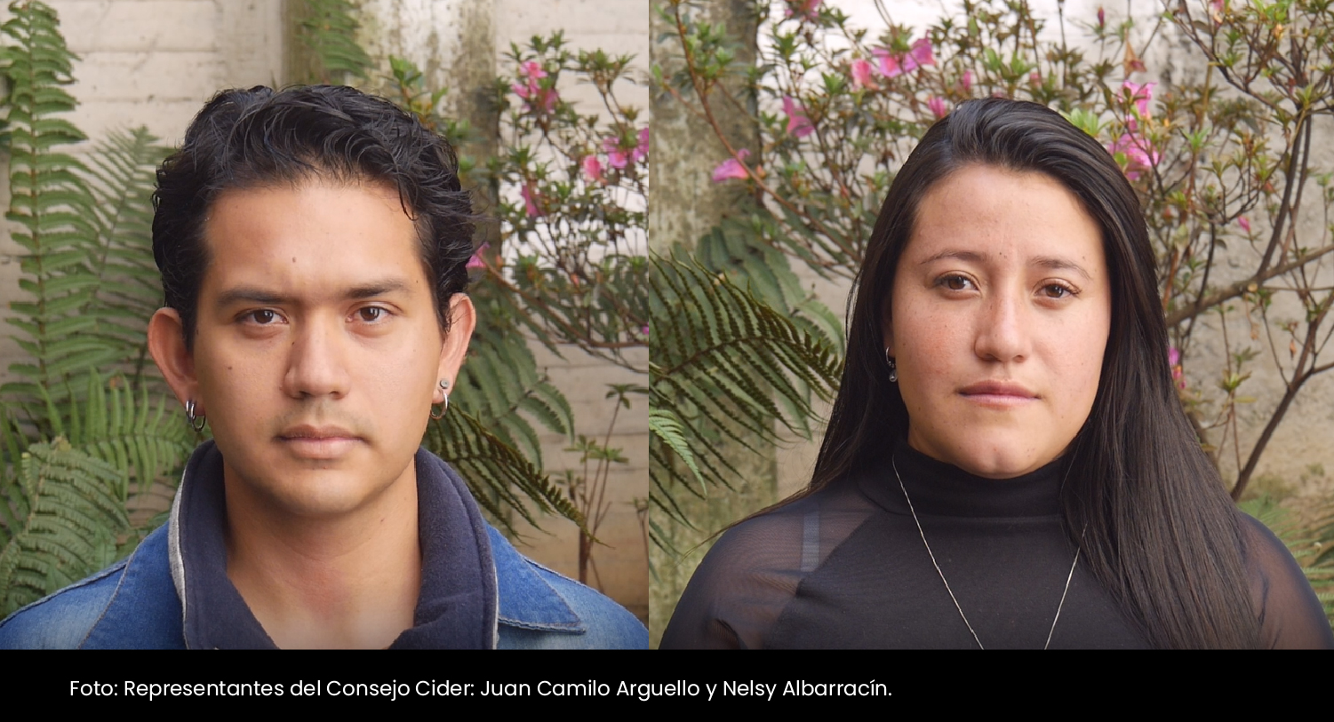Juan Camilo Arguello y Nelsy Albarracín representantes de los y las estudiantes. - Cider | Uniandes 