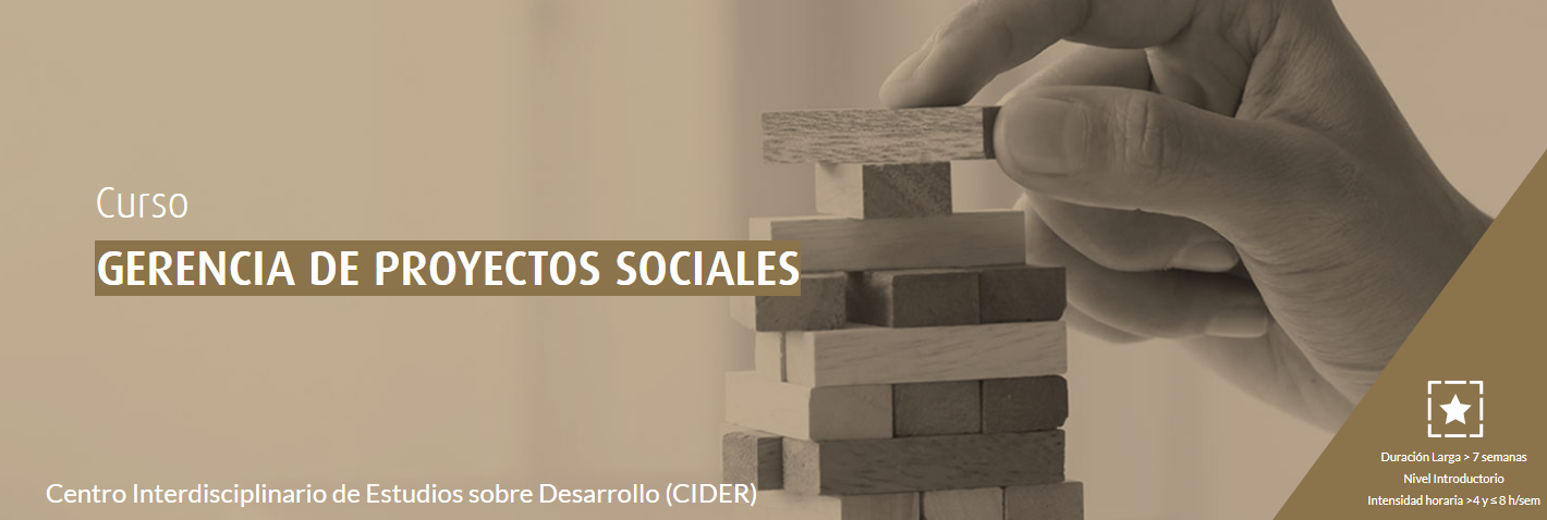 Curso de Gerencia de proyectos sociales - Cider | Uniandes