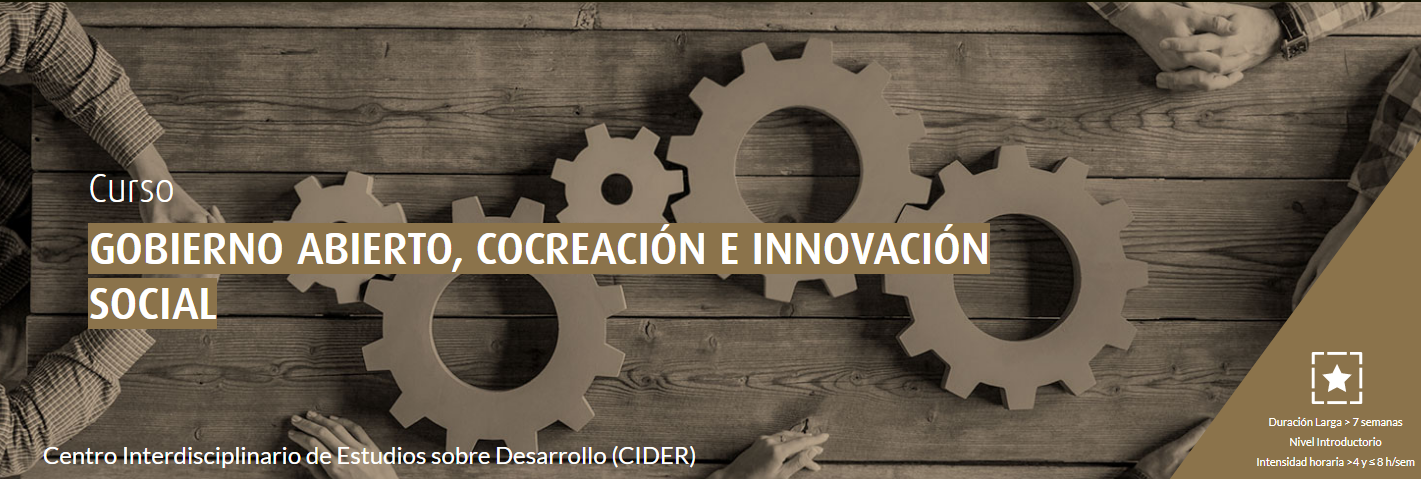Curso de Gobierno abierto, co-creación e innovación social - Cider | Uniandes