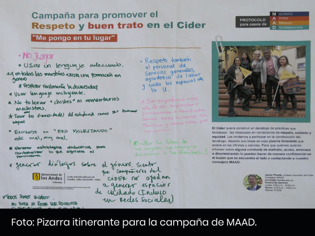 Pizarra-Campaña MAAD - Cider | Uniandes