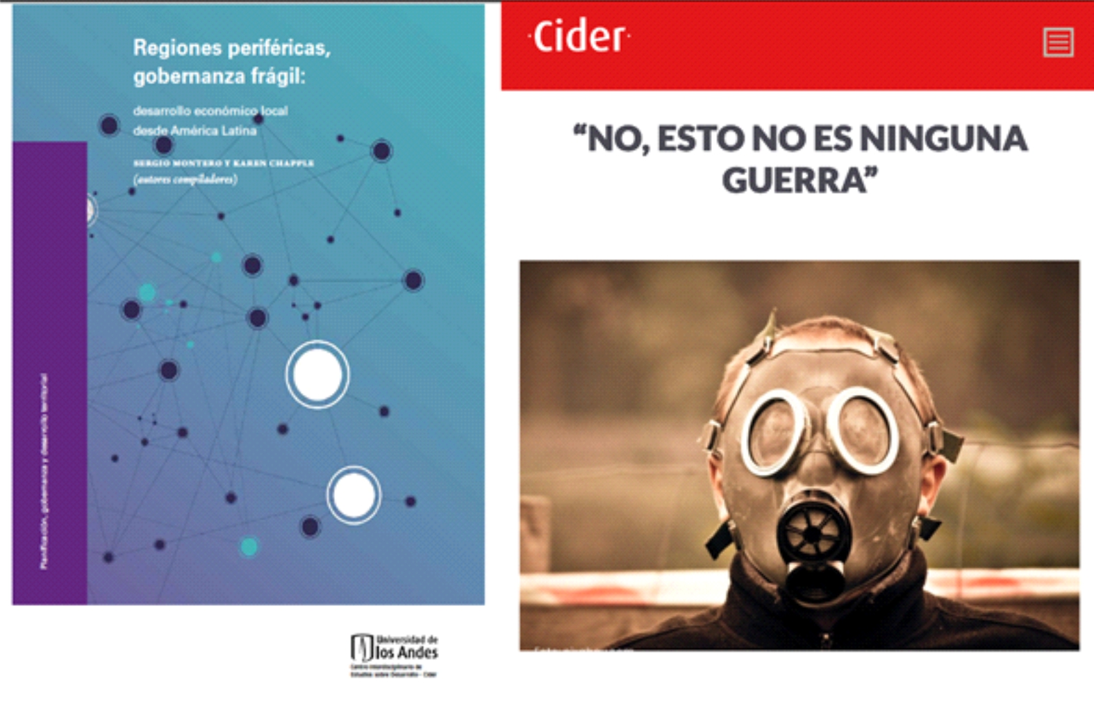 Sergio Montero: “Pensar y hablar de la actual crisis del COVID-19 en términos de cuidado y no de guerra” - Cider | Uniandes