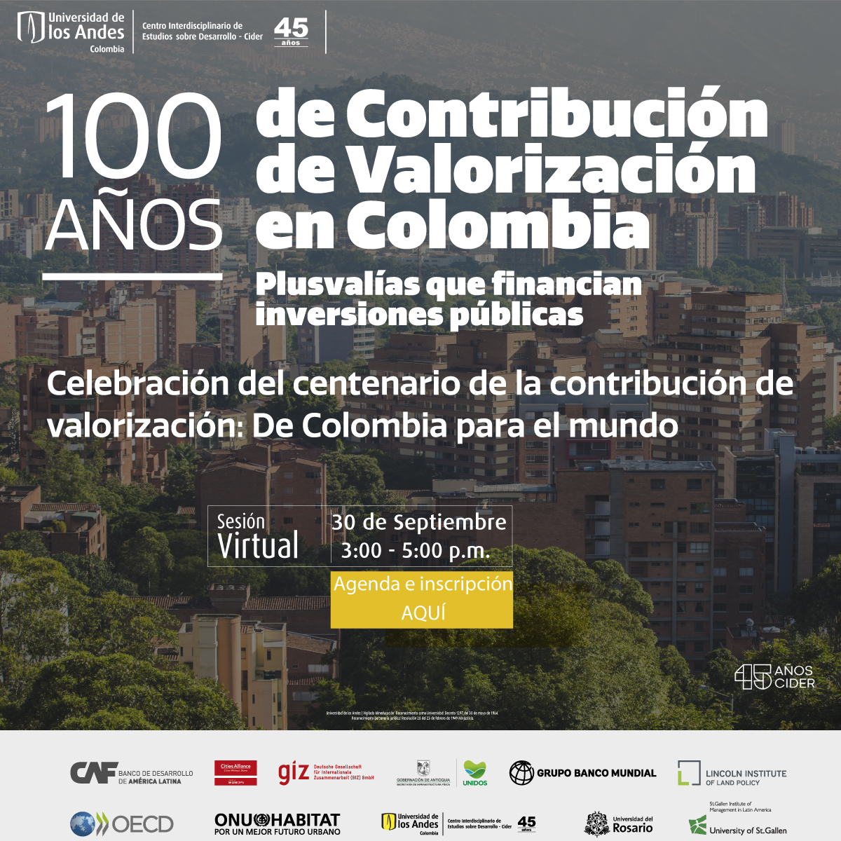 Celebración del centenario de la contribución de valorización: De Colombia para el mundo