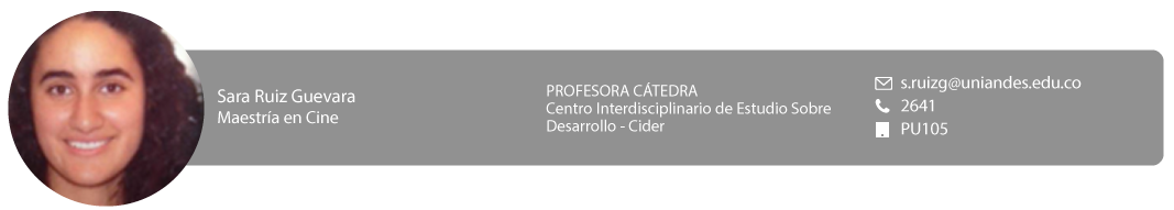 Sara Ruiz profesora cátedra - Cider | Uniandes