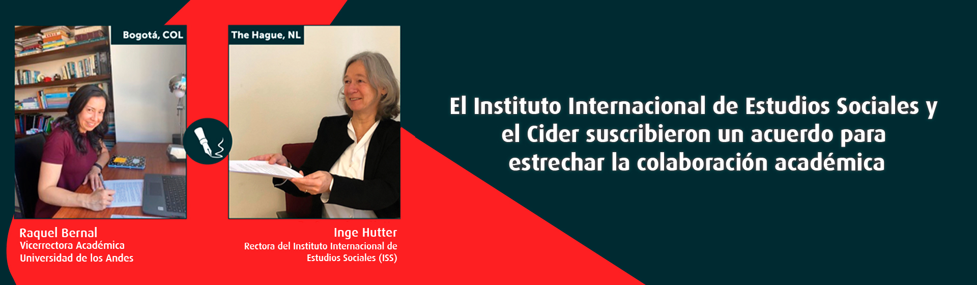 El Instituto Internacional de Estudios Sociales y el Cider suscribieron un acuerdo para estrechar la colaboración académica- Cider | Uniandes