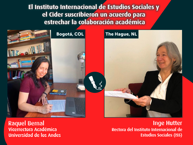 El Instituto Internacional de Estudios Sociales y el Cider suscribieron un acuerdo para estrechar la colaboración académica- Cider | Uniandes