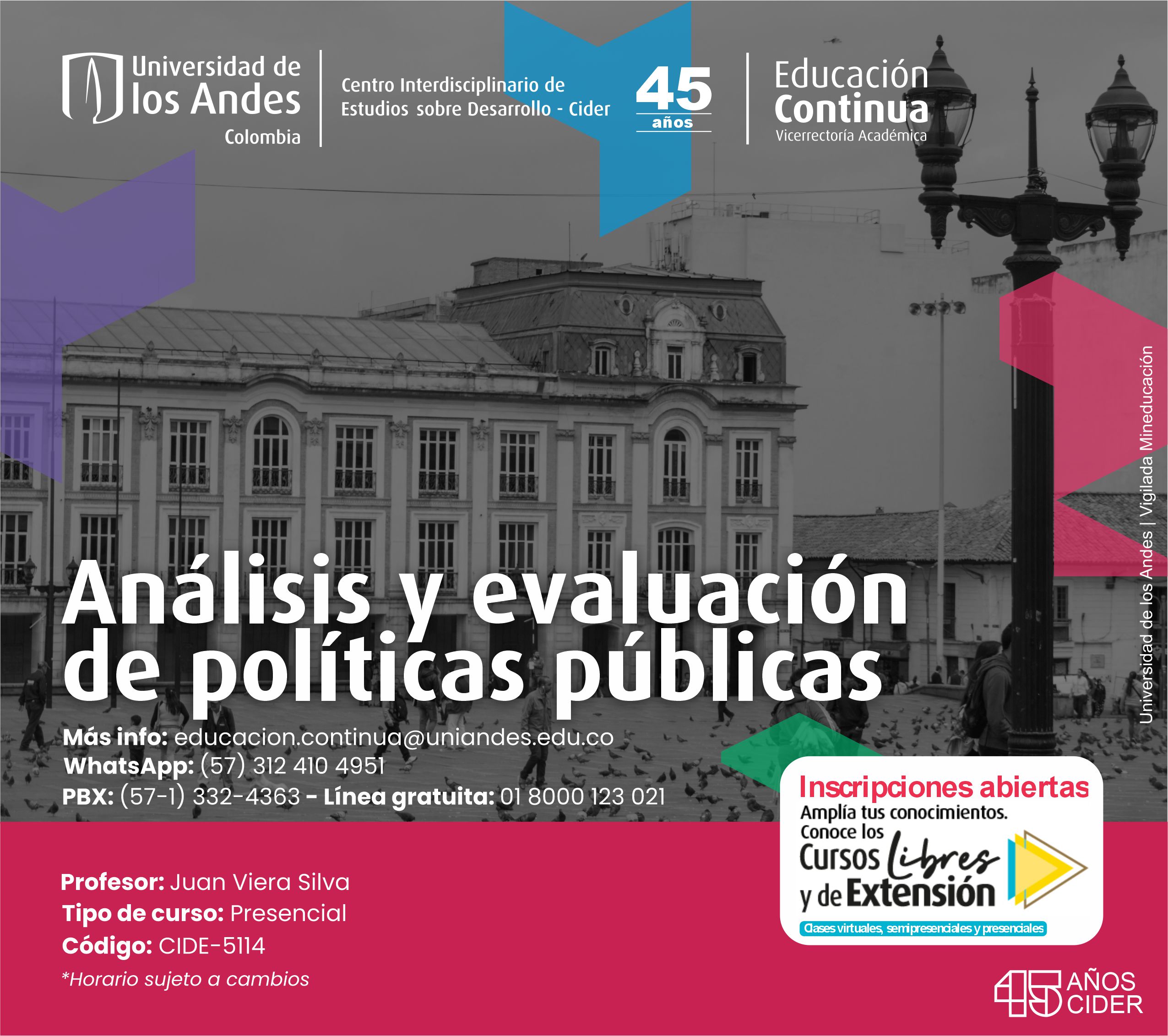 cursos-libres-extensión-Análisis y evaluación de políticas públicas- Cider | Uniandes