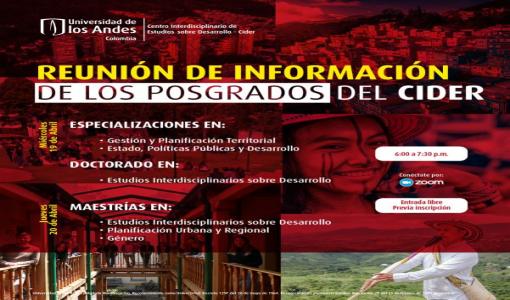 Reunión de información de los posgrados del Cider | Uniandes 